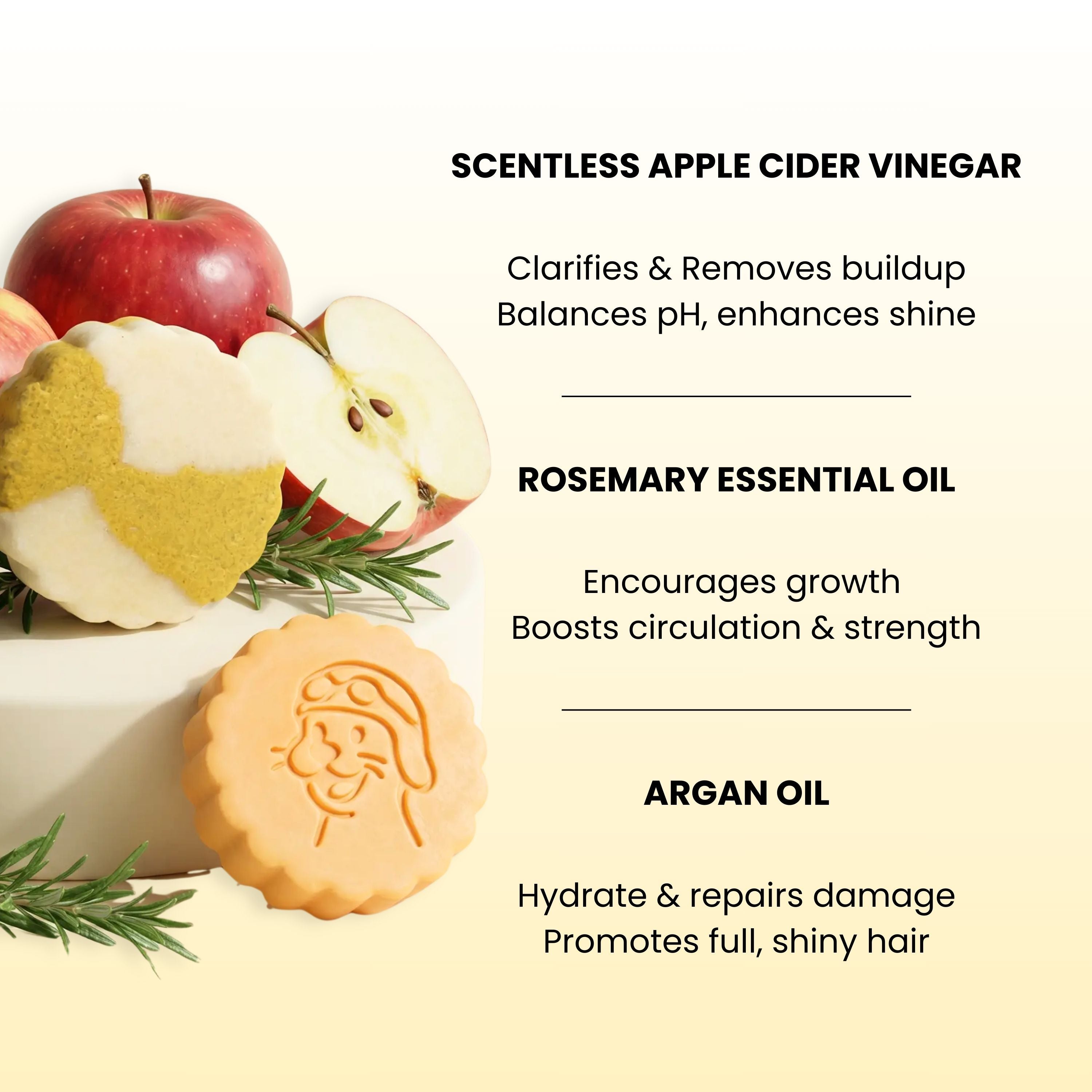 Clarifying Apple Cider Vinegar Shampoo and Conditioner Bar Set