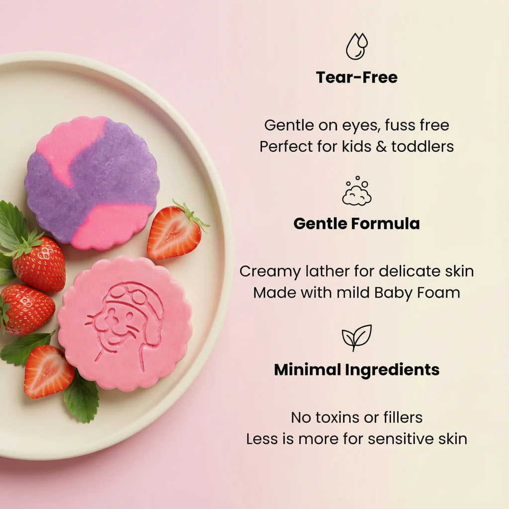 Kids Gentle Strawberry Shampoo and Conditioner Bar