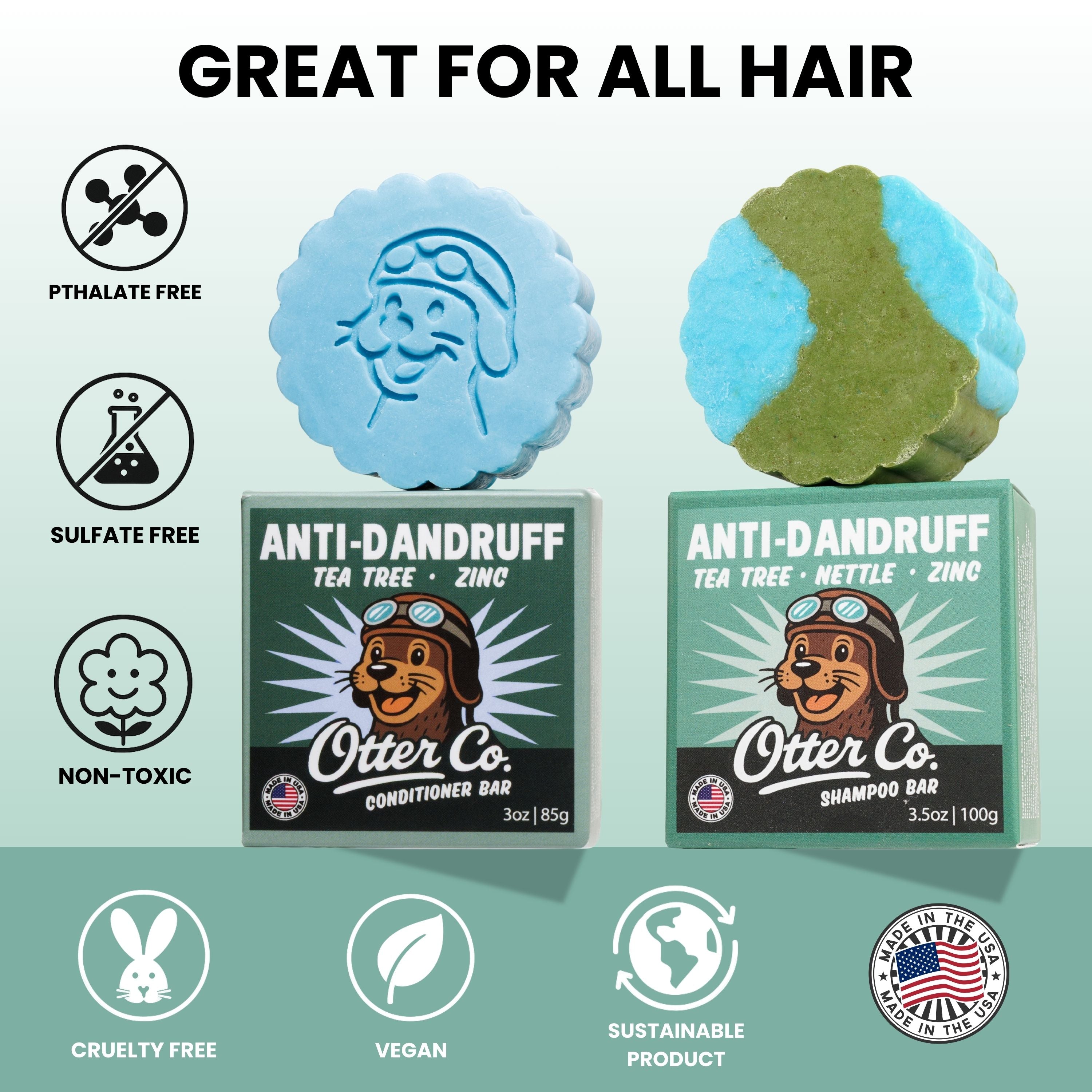 Shampoo and Conditioner Bar Set for Dry