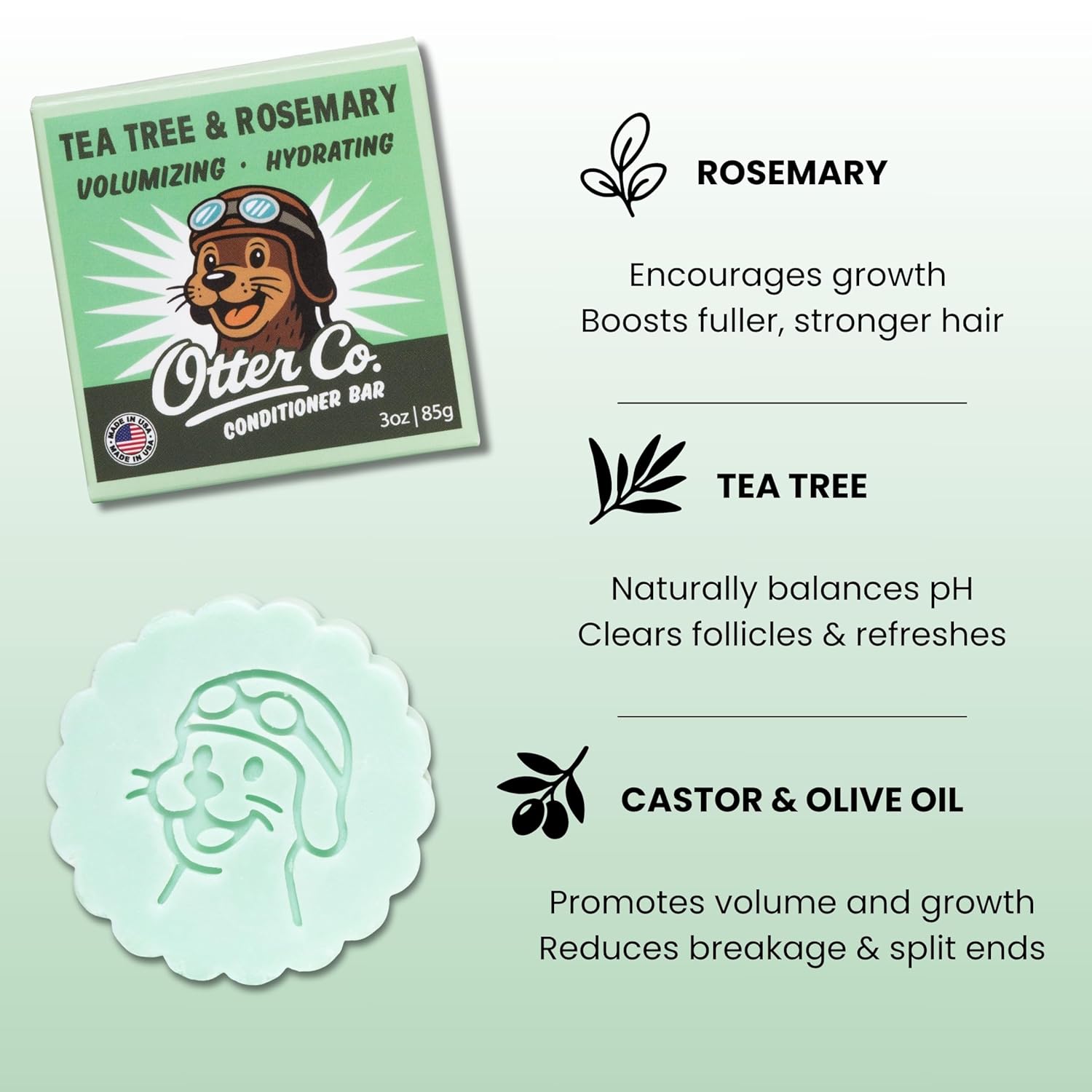 Tea Tree & Rosemary Volumizing Conditioner Bar