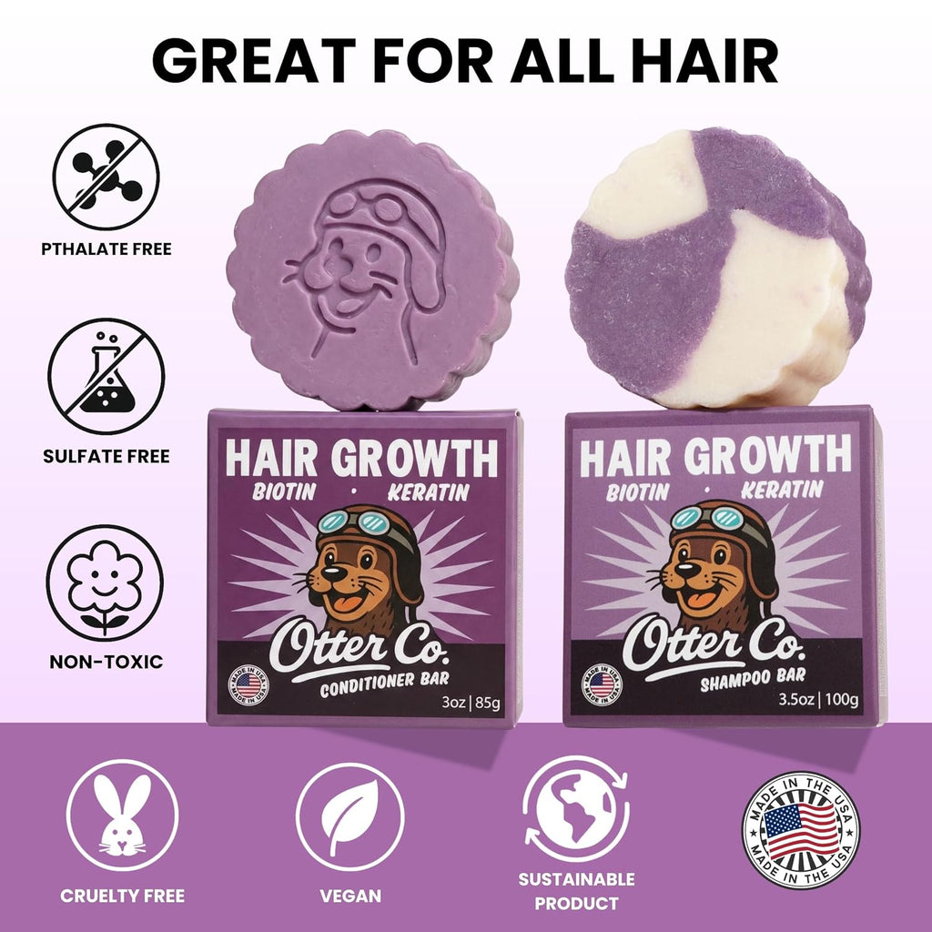 Biotin & Onion Hair Growth Shampoo and Conditioner Bar Set