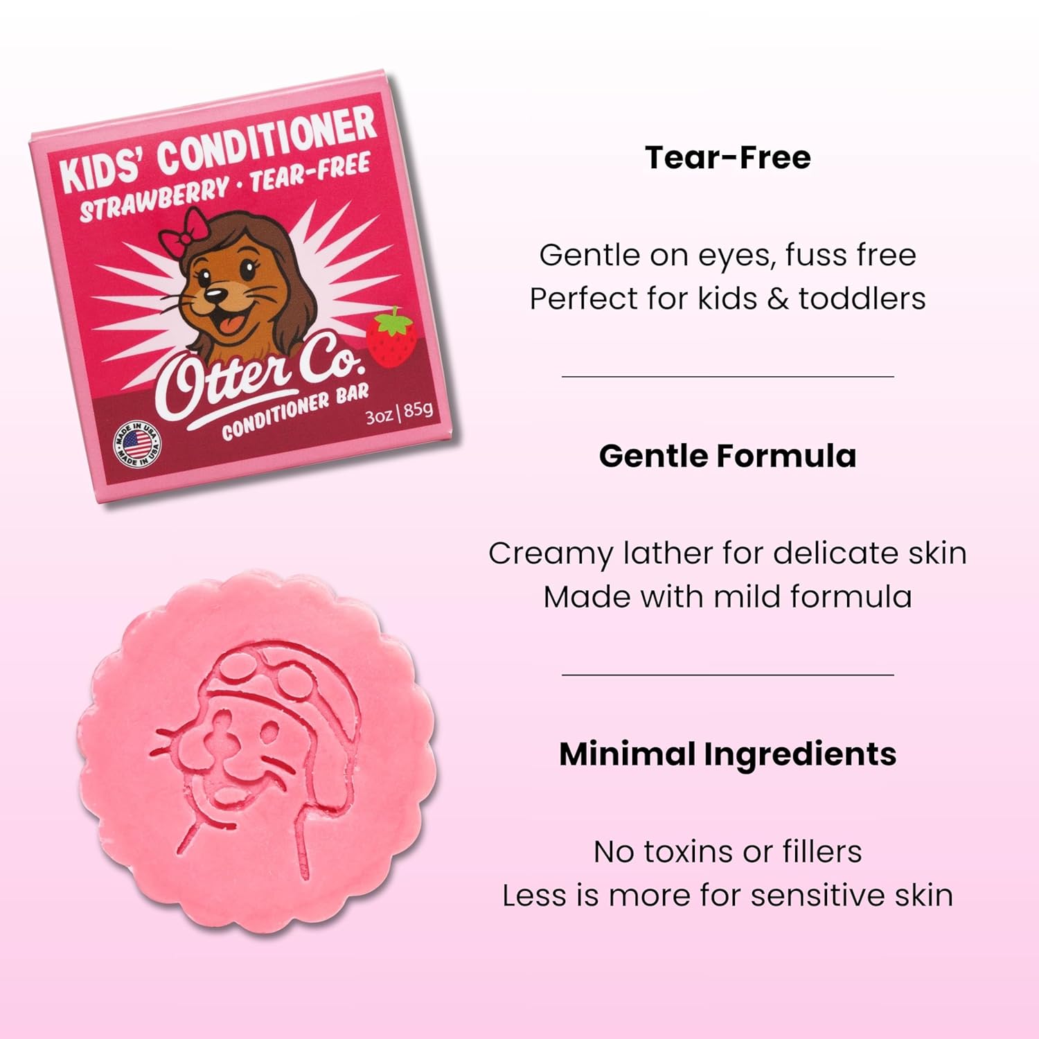 Kids Strawberry Conditioner Bar