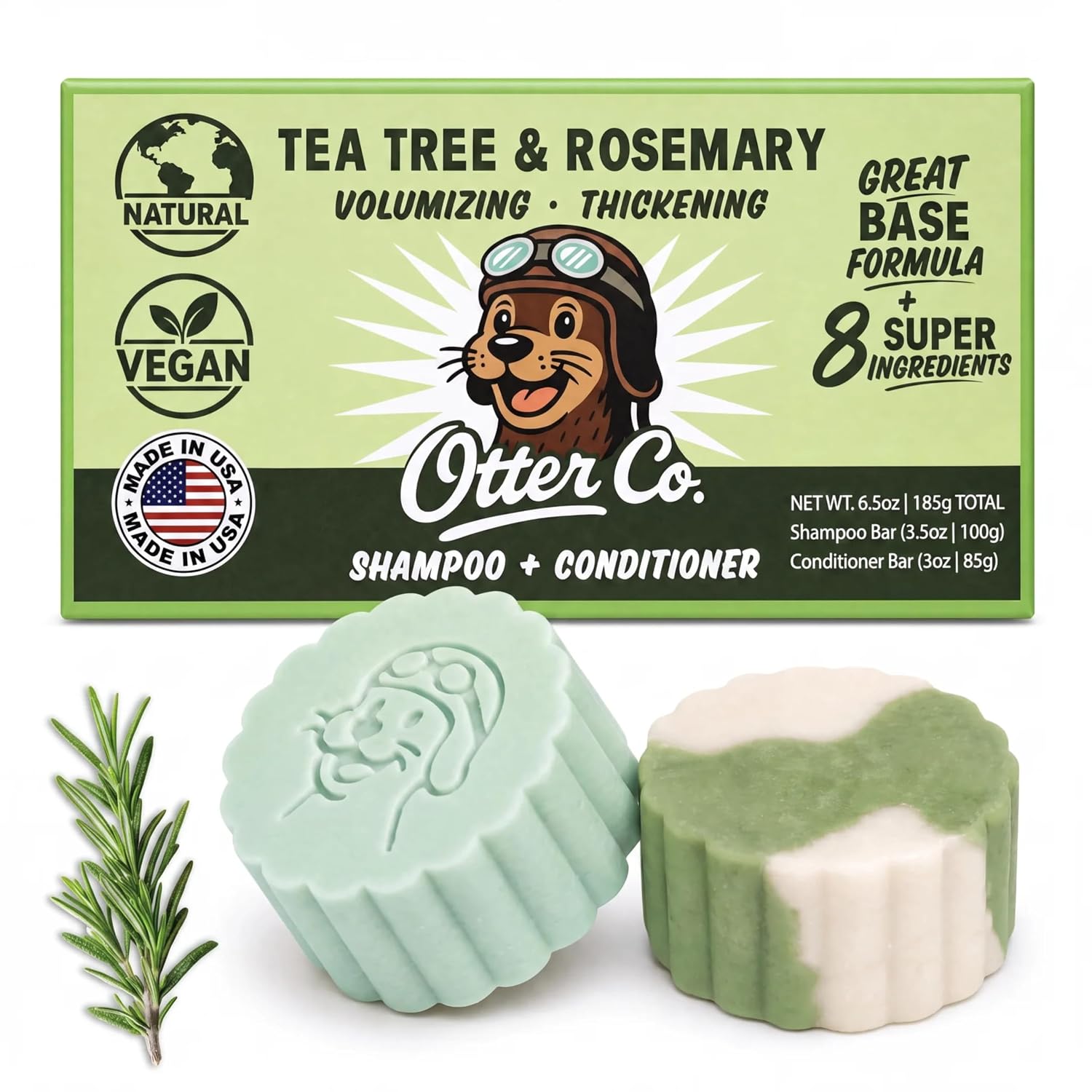 Tea Tree & Rosemary Volumizing Shampoo and Conditioner Bar