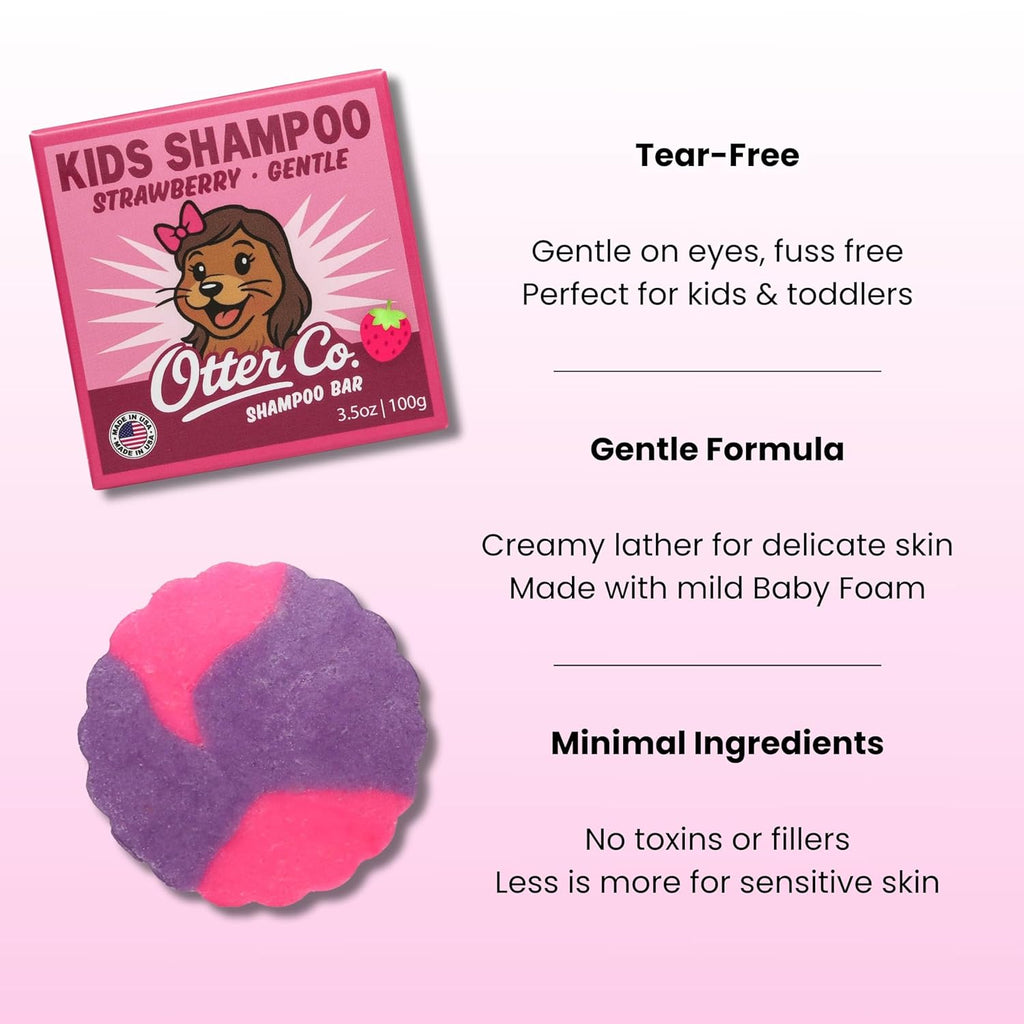 Kids Gentle Strawberry Shampoo Bar