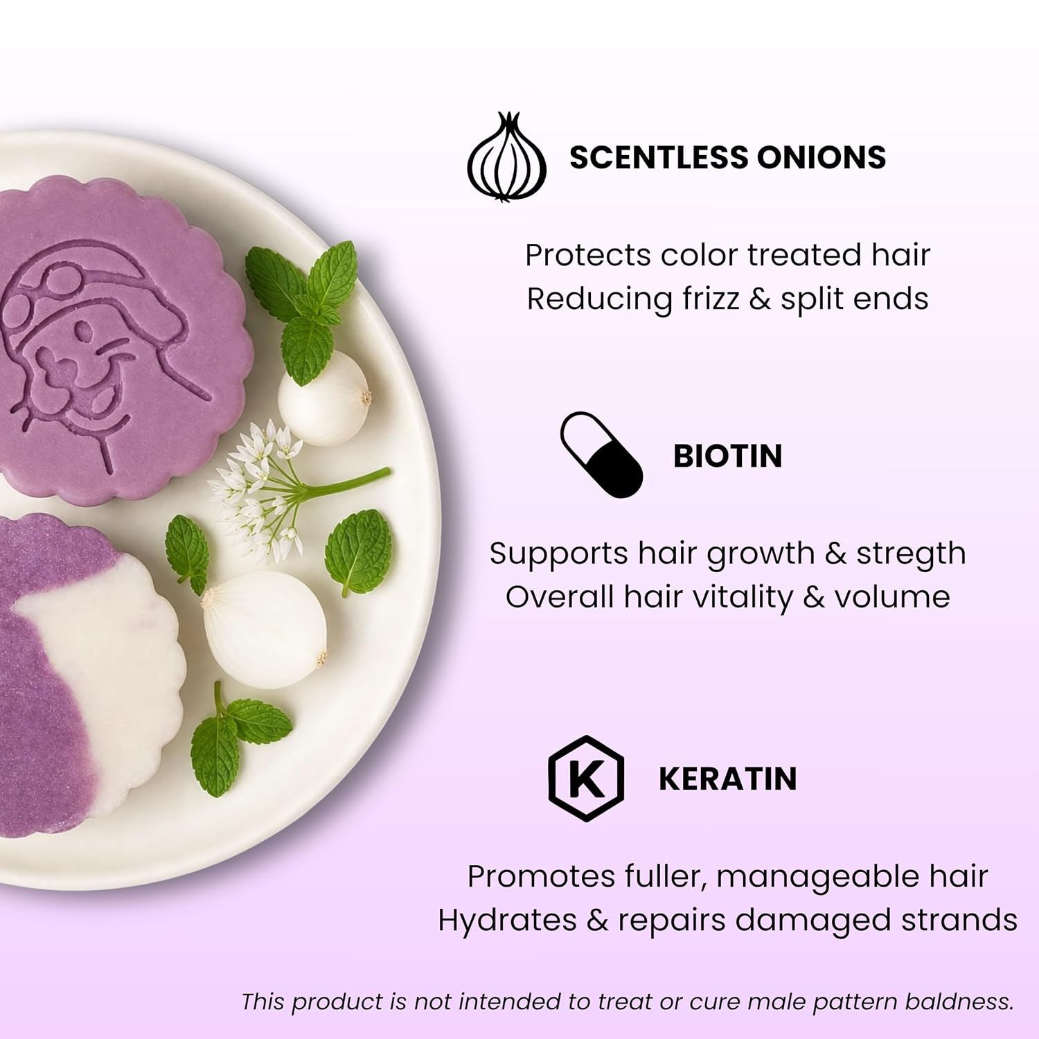 Biotin & Onion Hair Growth Shampoo and Conditioner Bar Set